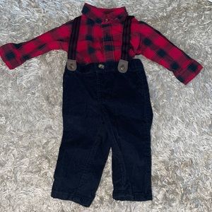 Red Plaid Matching Set
